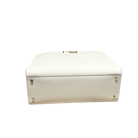 Kate Spade Reegan Satchel Crossbody Elegant Leather White Meringue Elegant - Picture 8 of 13
